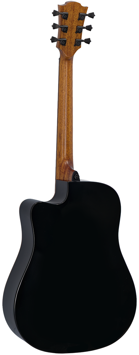 LÂG T118DCE | Czarny | Dreadnought cutaway gitara elektroakustyczna
