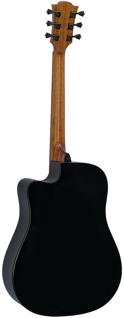 LÂG T118DCE | Czarny | Dreadnought cutaway gitara elektroakustyczna