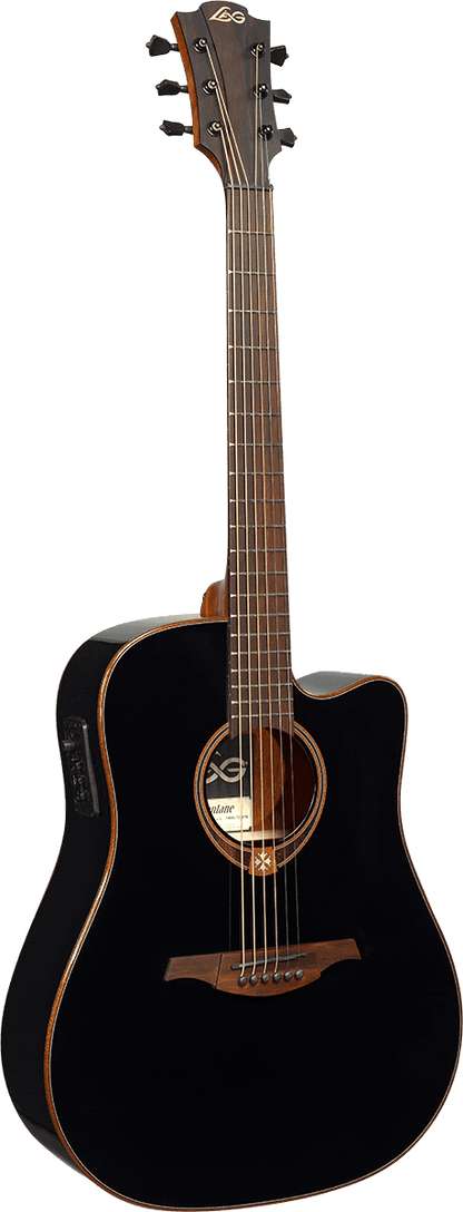 LÂG T118DCE | Czarny | Dreadnought cutaway gitara elektroakustyczna