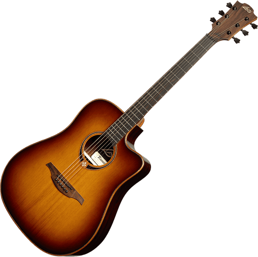 LÂG T118DCE | BRS Dreadnought cutaway електроакустична Кафяв Shadow Електроакустична китара