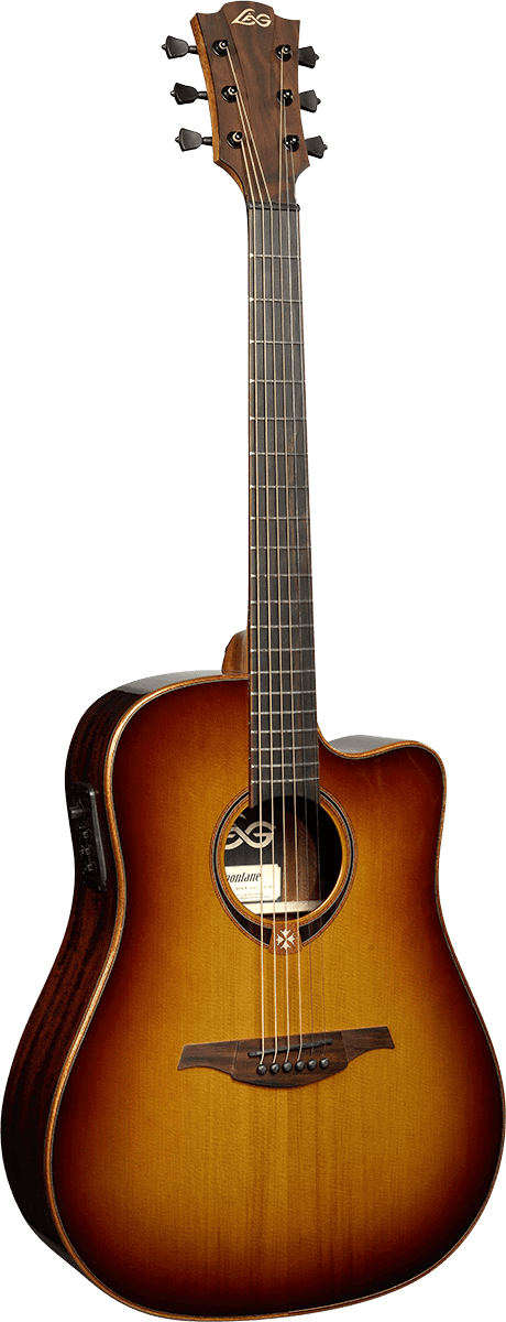 LÂG T118DCE | BRS Dreadnought Cutaway Electro-Acoustic Brown Shadow Electro-Acoustic Guitar