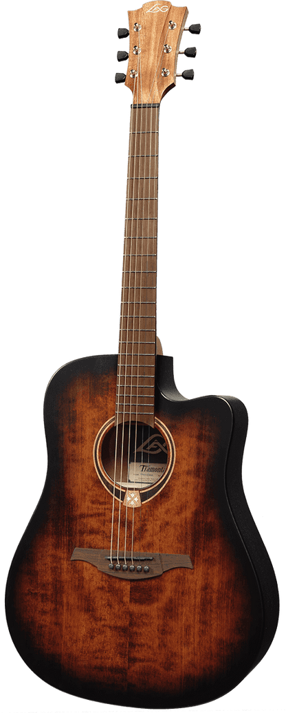 LÂG T70DCE Tramontane | Negru | Chitară electro-acustică dreadnought cu cutaway