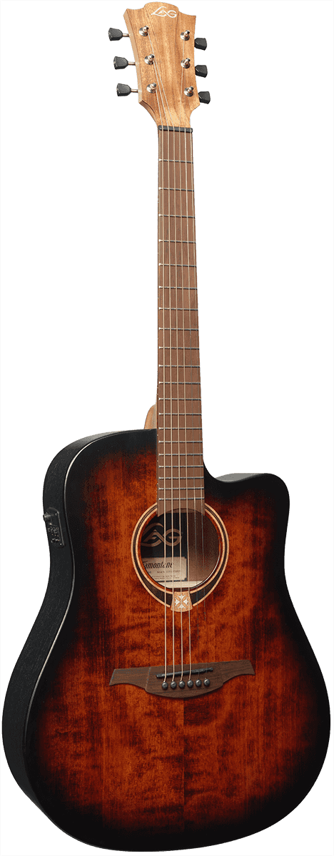 LÂG T70DCE Tramontane | Negru | Chitară electro-acustică dreadnought cu cutaway