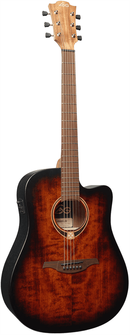 LÂG T70DCE Tramontane | Negru | Chitară electro-acustică dreadnought cu cutaway