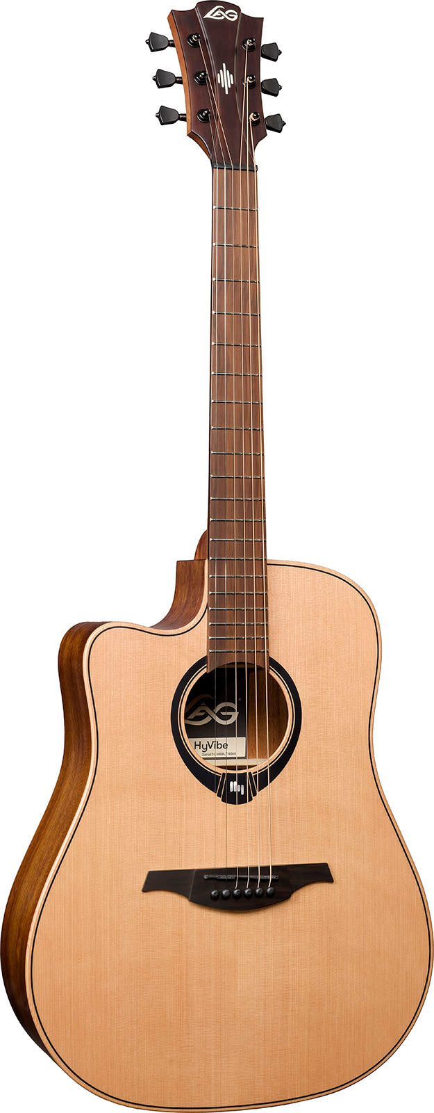 LÂG HyVibe | 10 dreadnought cutaway ηλεκτροακουστική Lefty Ηλεκτροακουστική κιθάρα