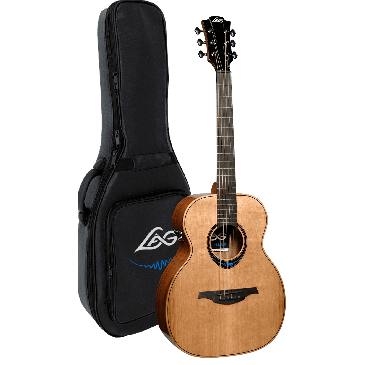 Travel Electro Acoustic Smart Guitar BlueWave 2 by Lâg | Includes Case and Cable | GLH TBW2TE