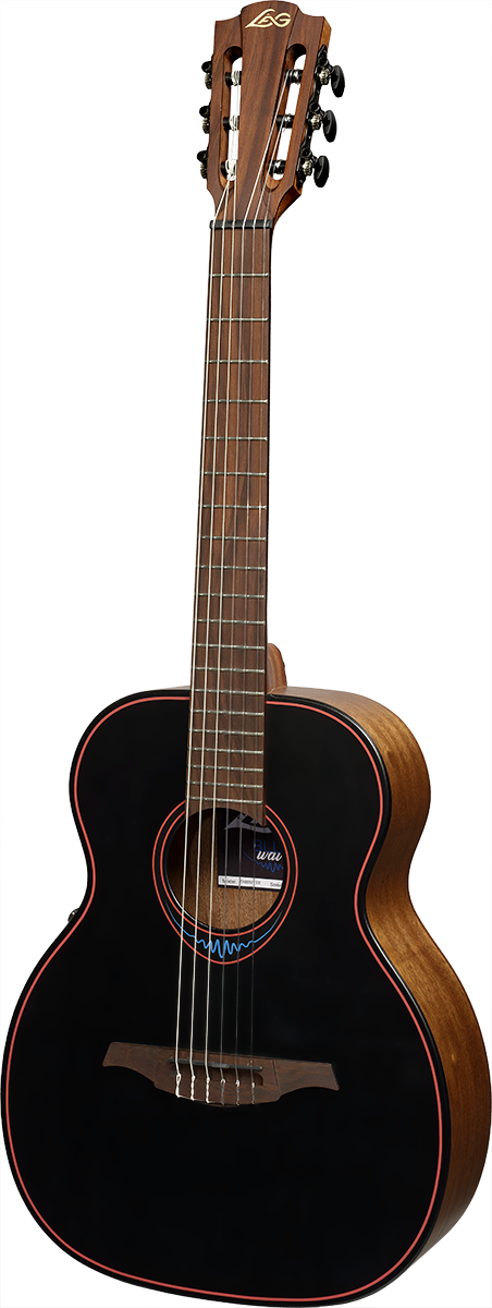 LÂG BlueWave | 1 struny nylonowe Travel Classical gitara elektroakustyczna