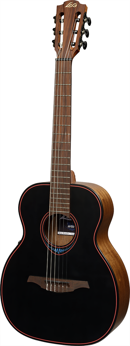 LÂG BlueWave | 1 struny nylonowe Travel Classical gitara elektroakustyczna