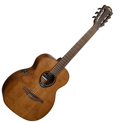 LÂG BlueWave | 1 najlonske žice Travel elektroakustična smeđa klasična gitara