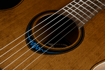 LÂG BlueWave | 1 najlonske žice Travel elektroakustična smeđa klasična gitara