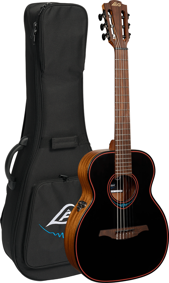 LÂG BlueWave | 1 struny nylonowe Travel Classical gitara elektroakustyczna