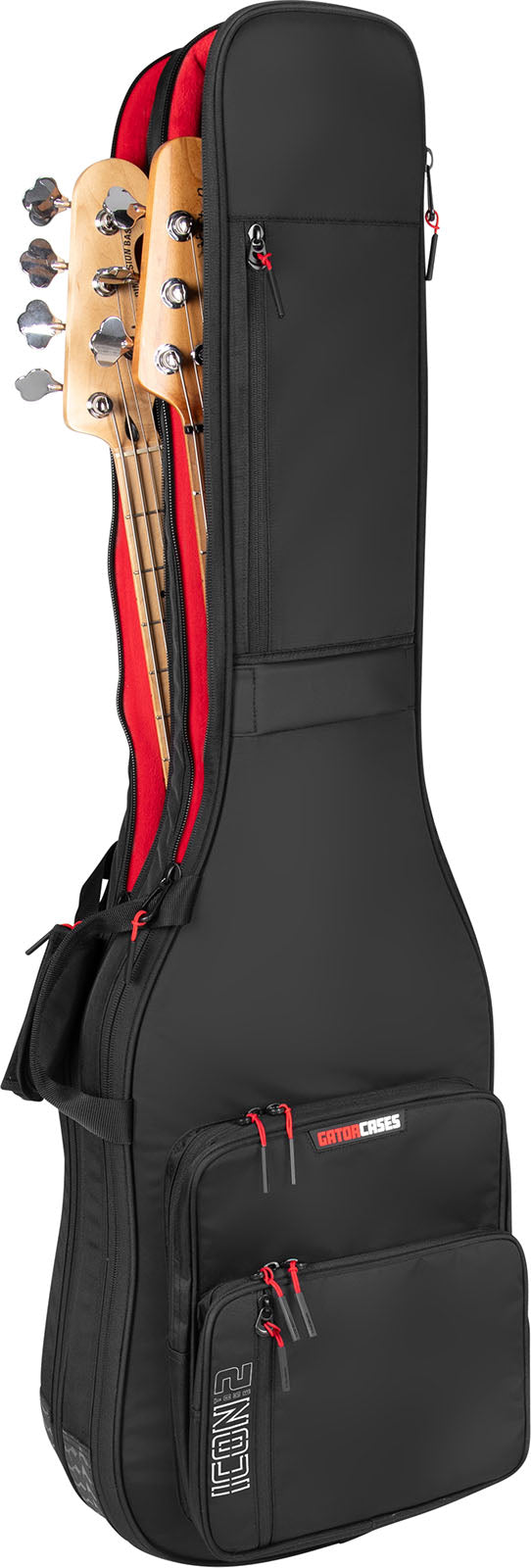 GATOR CASES G-ICONTTBASS-BLK | Fekete | Puha tok G-ICON for 2 Guitars Bass Guitars gitár hordtáska