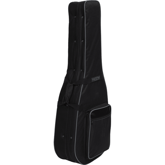 Tobago HTO ESF-N Folk Guitar Lightweight Soft Case | High Density Shaped Foam Interior with Velvet, Black