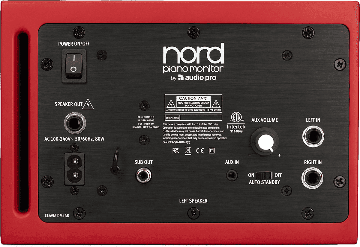 NORD Piano Monitor V2 | 2x80W Active Stereo Keyboard Monitor Speakers