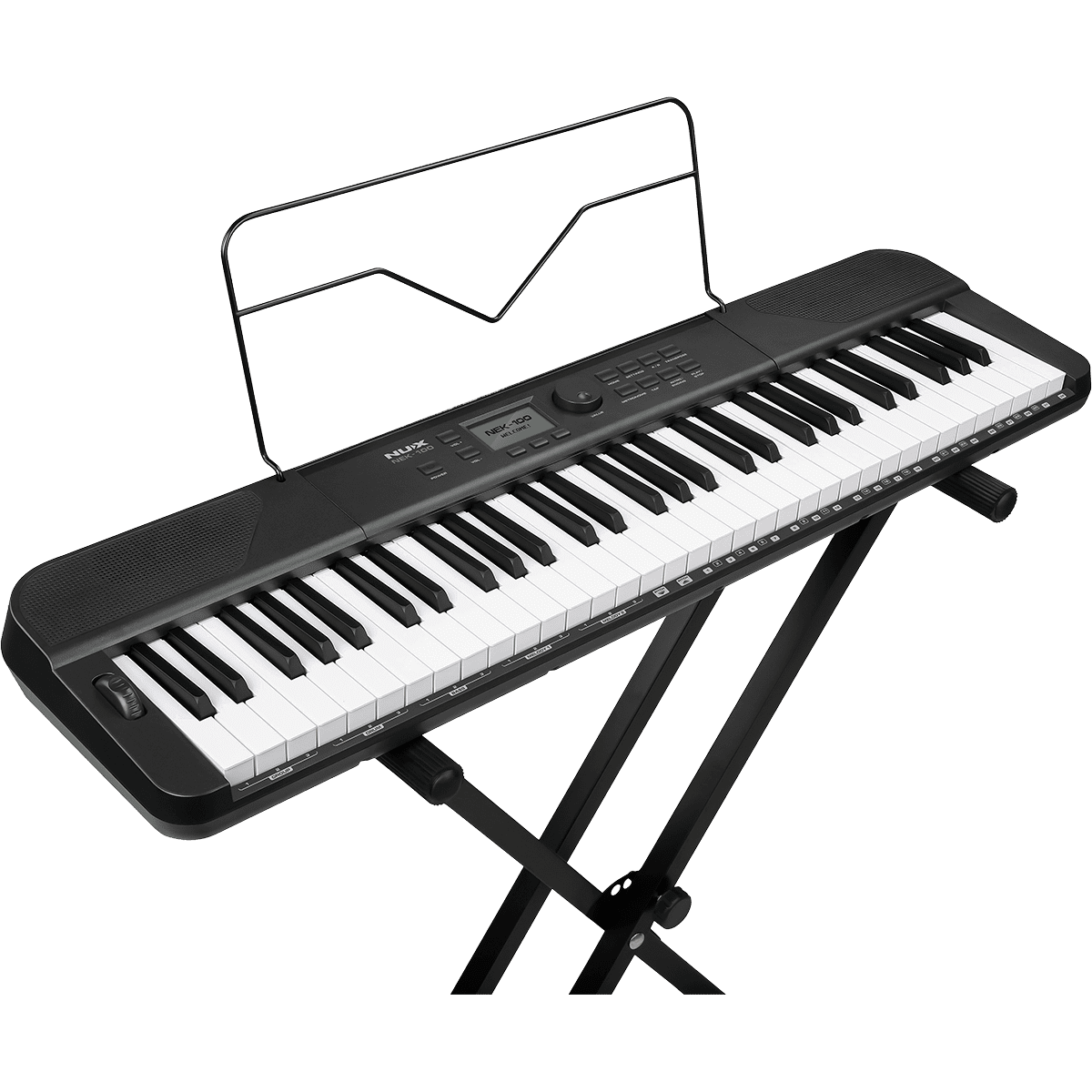 NUX NEK-100 61-Key Digital Piano | Semi-Weighted Keyboard | with Included Bluetooth Module | Black