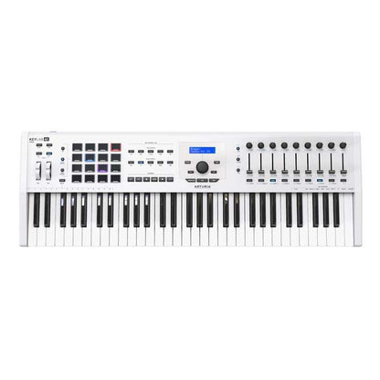 Arturia KeyLab MkII 61 | MIDI controller, 61 keys and comprehensive connectivity, included software, White