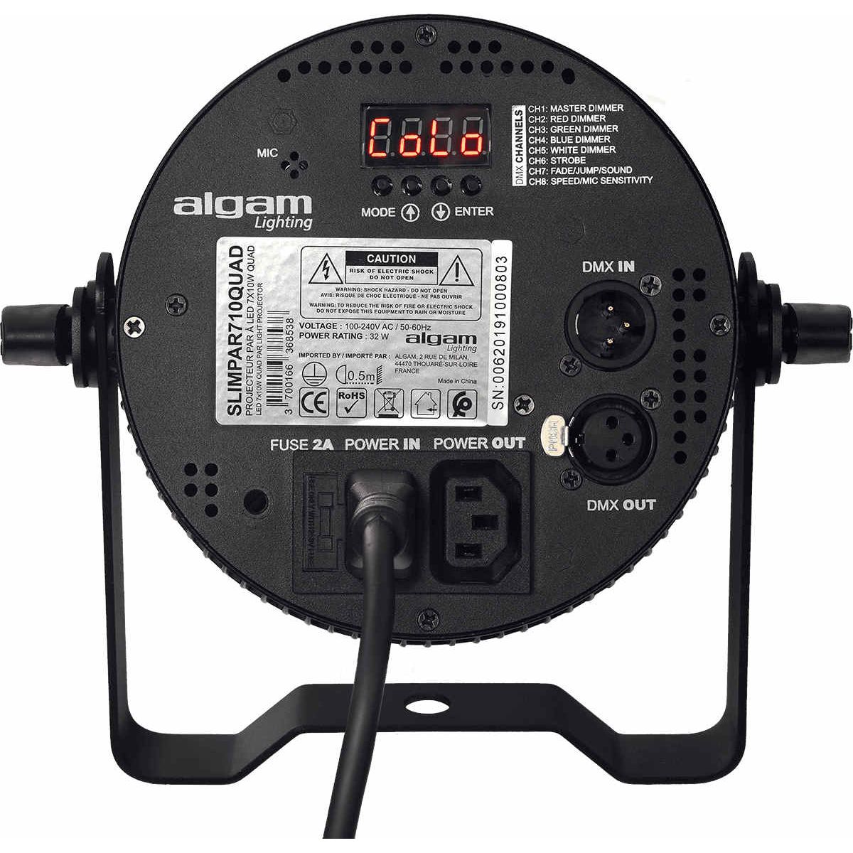 7x10W 4-in-1 RGBW slim LED floodlight by Algam Lighting | SLIMPAR-710-QUAD
