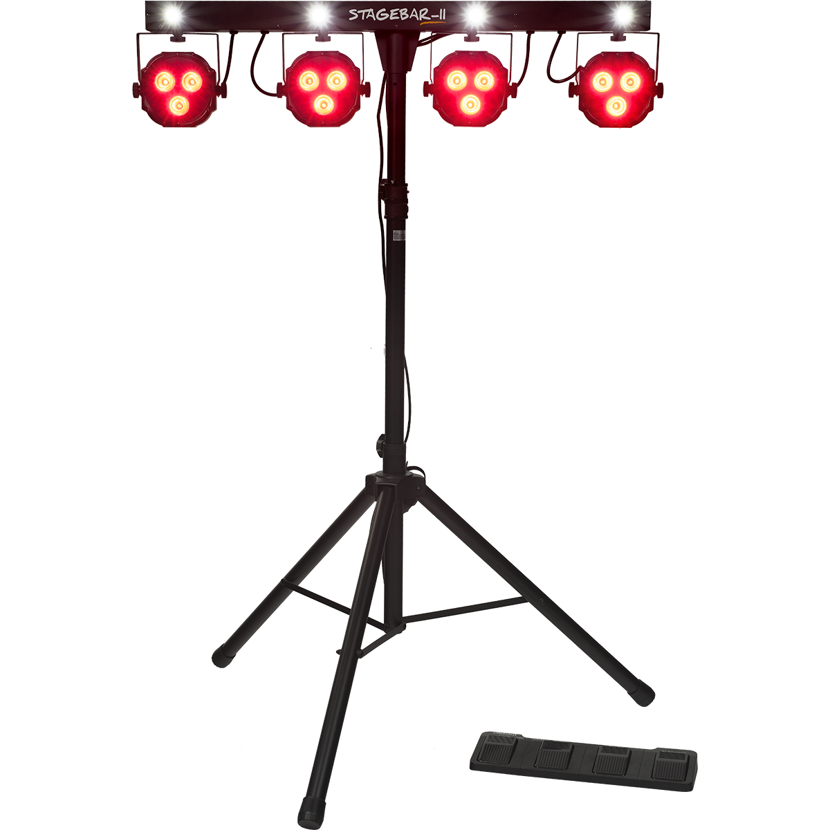 Algam Lighting Stagebar II | 2 in 1 LED Spotlight on a Stand with Foot Controller