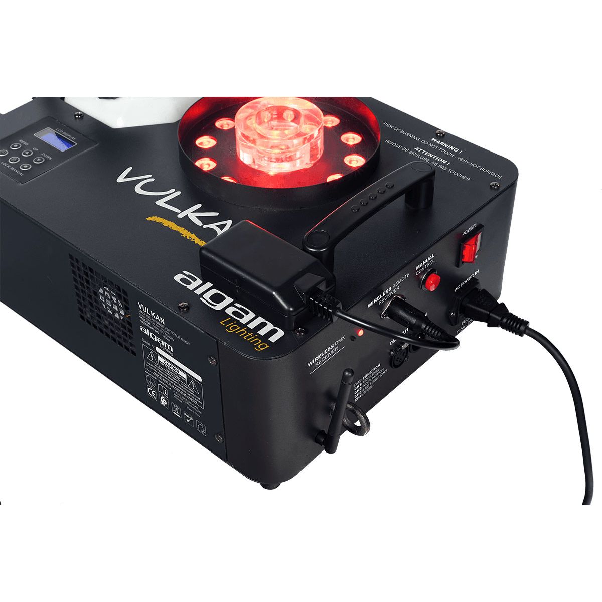 VULKAN Vertical Fog machine | CO2 effect machine LCD Display, HF remote, Wireless DMX built-in | LAL VULKAN by Algam Lighting