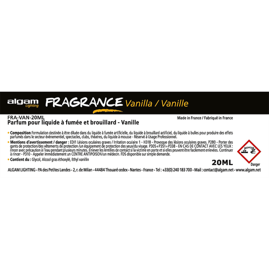 Vanilla Fragrance for Smoke and Fog Machines | Algam Lighting | Add to Your Smoke or Fog Fluid | 20ml
