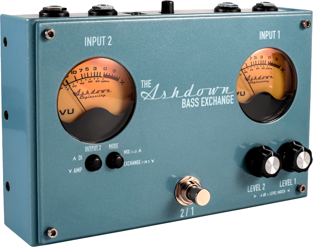 Ashdown Bass Exchange Pedal | Switching Pedal for 2 x Inputs and 2 x Outputs