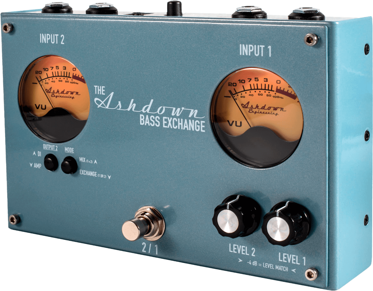 Ashdown Bass Exchange Pedal | Switching Pedal for 2 x Inputs and 2 x Outputs