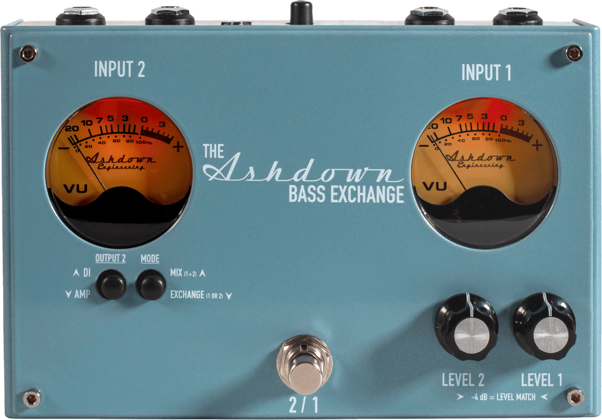 Ashdown Bass Exchange Pedal | Switching Pedal for 2 x Inputs and 2 x Outputs
