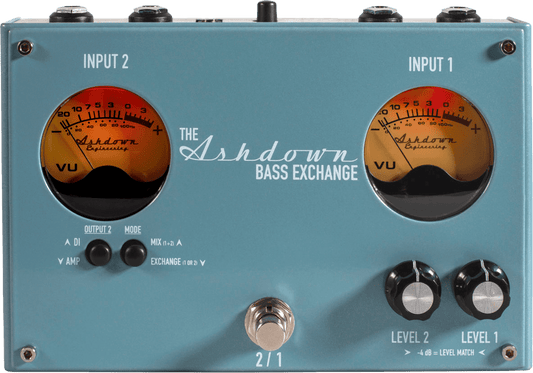 Ashdown Bass Exchange Pedal | Switching Pedal for 2 x Inputs and 2 x Outputs