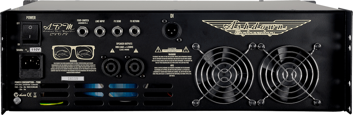 ASHDOWN UK ABM 600 DR EVO IV | 600W Hybrid κεφαλή Made In UK-3U Ενισχυτής μπάσου
