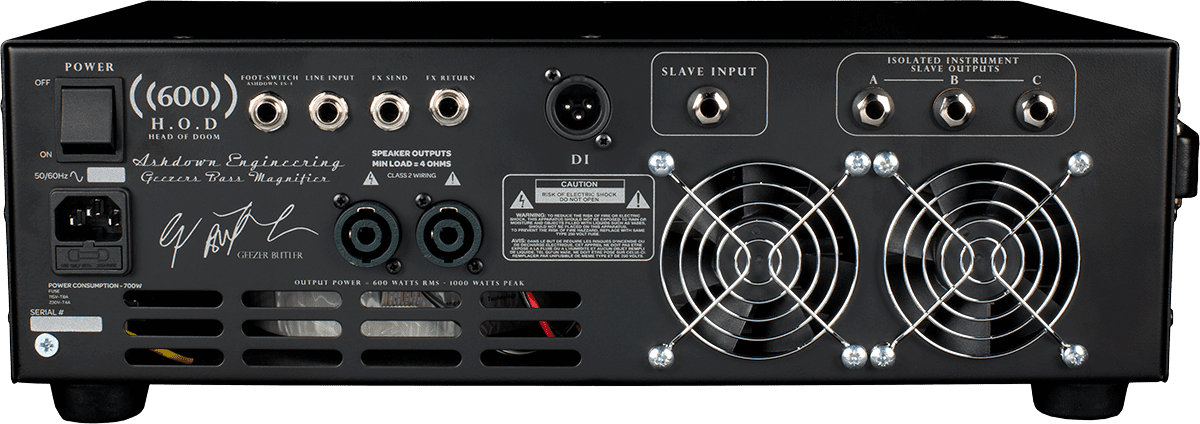 ASHDOWN UK HOD 600 | 600W Geezer Butler Signature Hybrid Hea Bass Amplifier