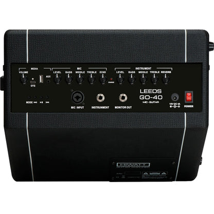 Hiwatt Leeds GO40C Acoustic Guitar Amplifier | 40W 2-Channel Combo Amp | Built-In Battery