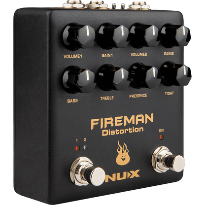 Fireman Distortion Pedal by NUX | MNU FIREMAN by NUX | Fully Analog | NDS-5