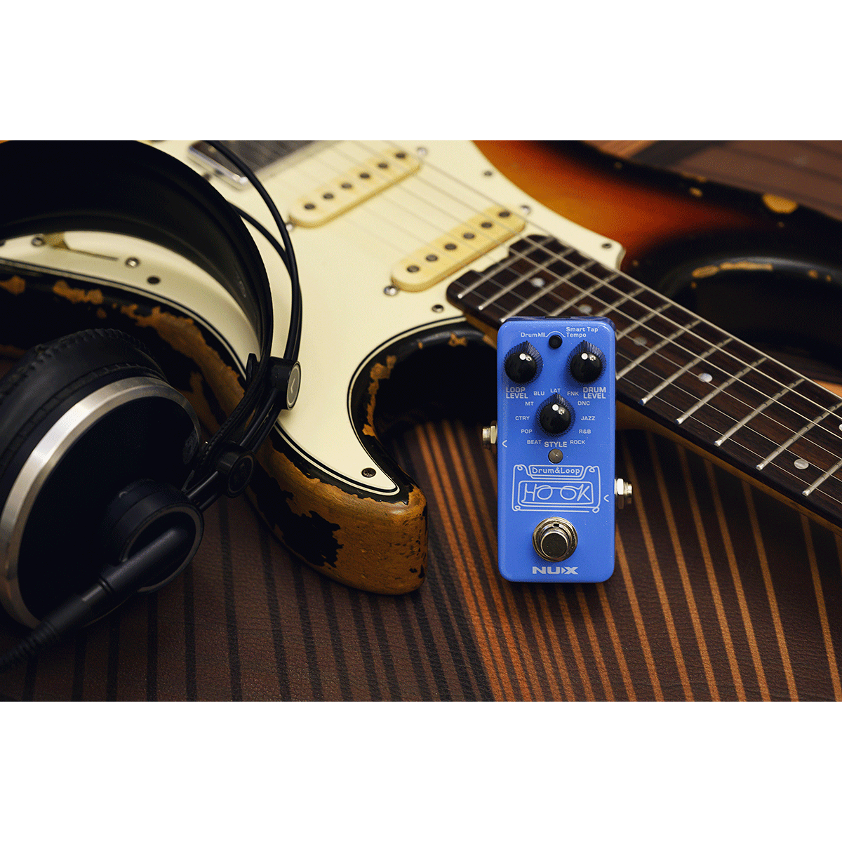 NUX Hook Drum & Loop Electric Guitar Pedal | Looper and Rhythm Box