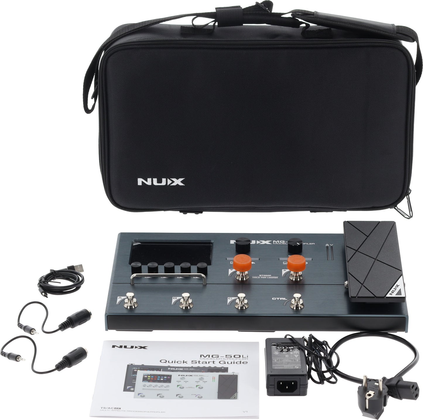 NUX MG-50LI Modeler and Multi-FX Processor for Guitar | Gig Bag Included | Dark Blue