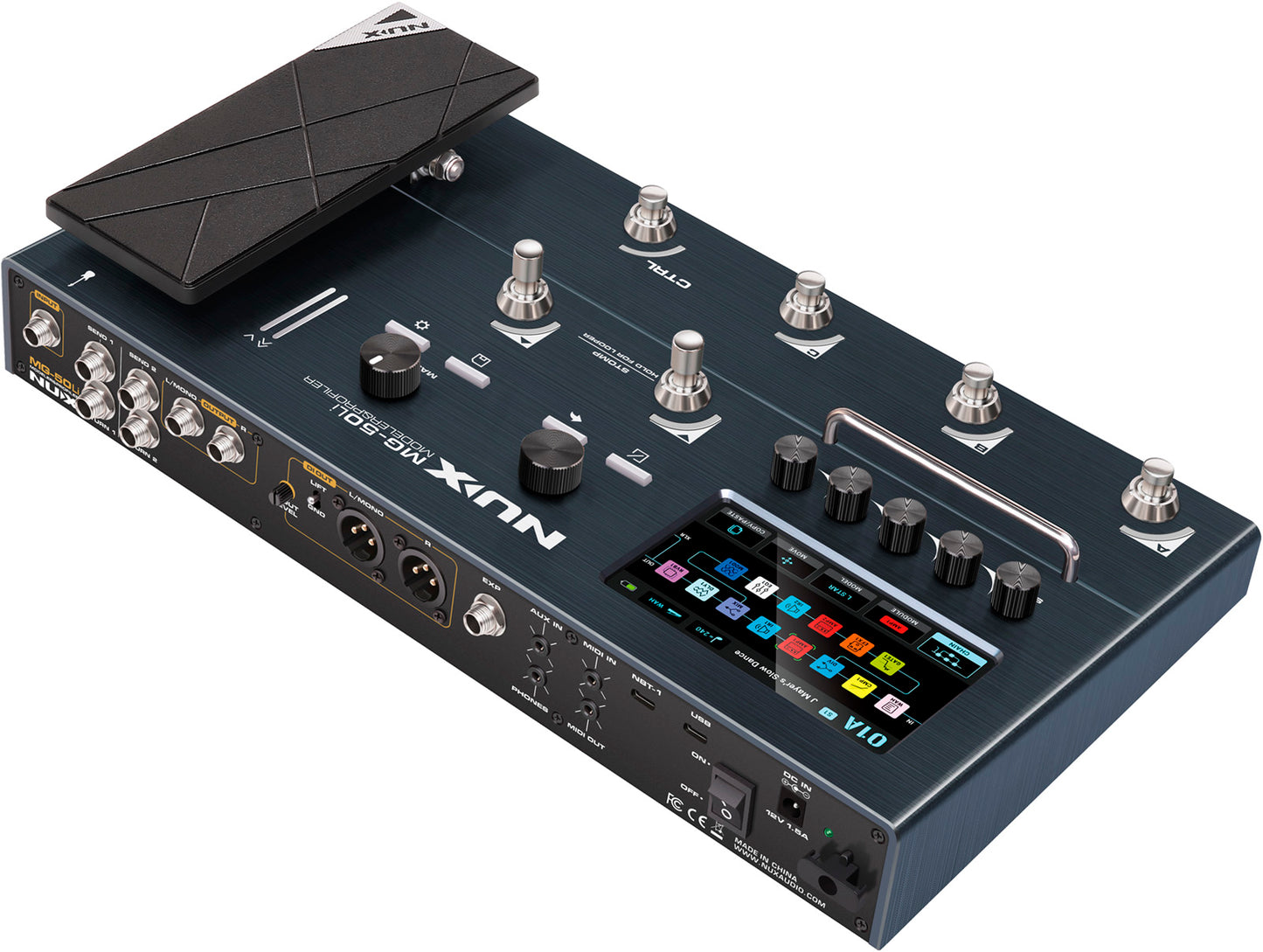 NUX MG-50LI Modeler and Multi-FX Processor for Guitar | Gig Bag Included | Dark Blue