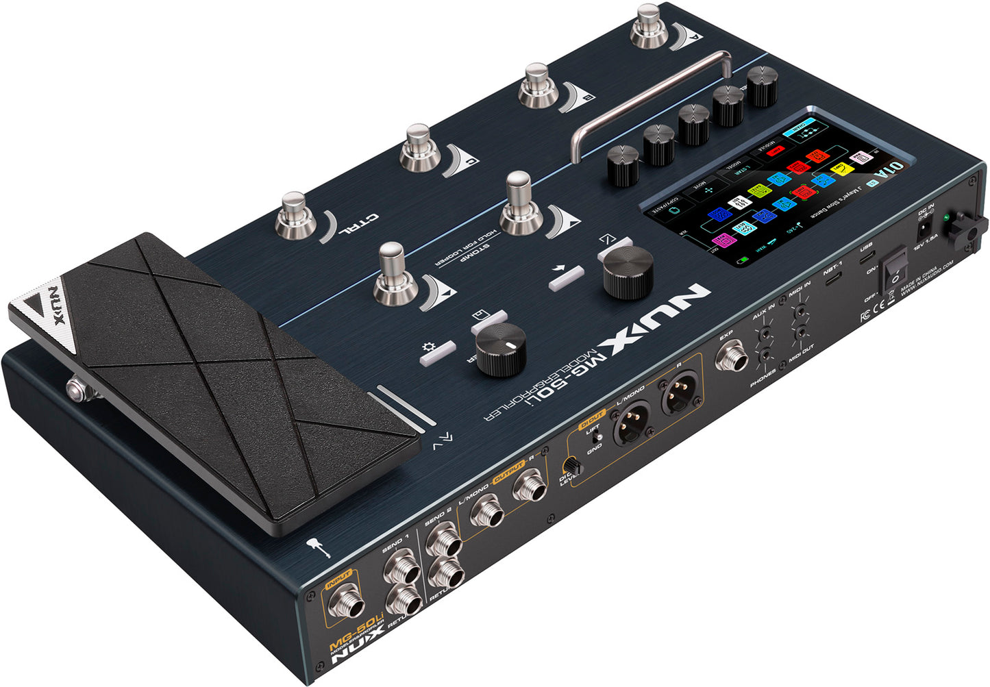 NUX MG-50LI Modeler and Multi-FX Processor for Guitar | Gig Bag Included | Dark Blue