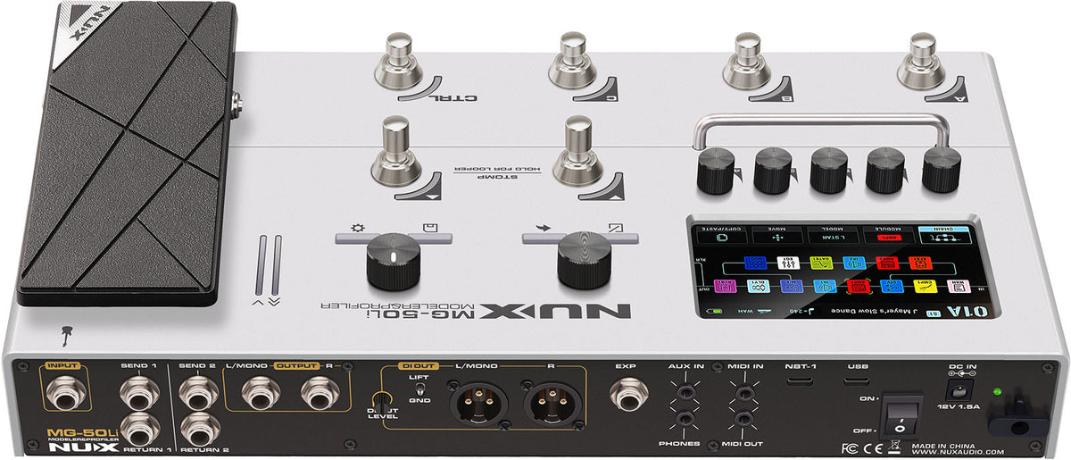 NUX MG-50LI Modeler and Multi-FX Processor for Guitar | Gig Bag Included | White