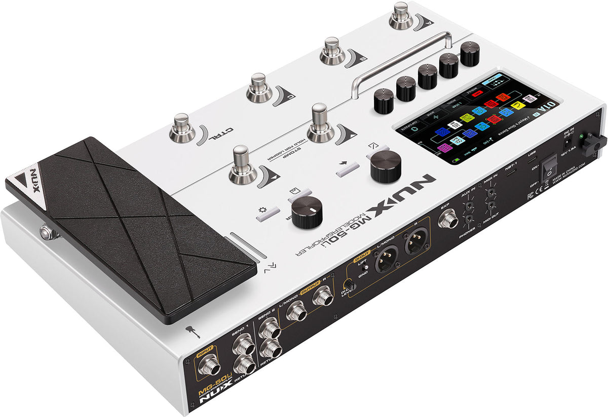 NUX MG-50LI Modeler and Multi-FX Processor for Guitar | Gig Bag Included | White