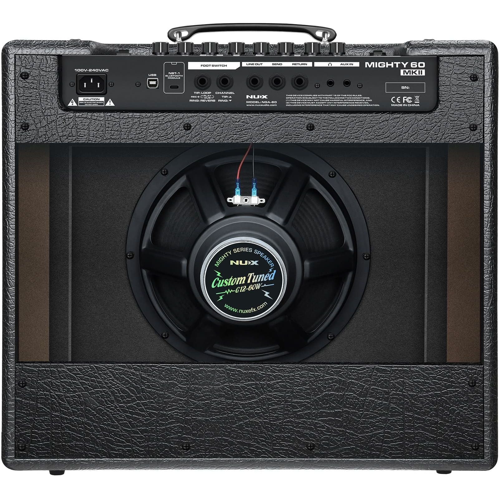 NUX Mighty 60 MK2 | 60 Watt Electric Guitar Amplifier | Bluetooth and USB Connectivity