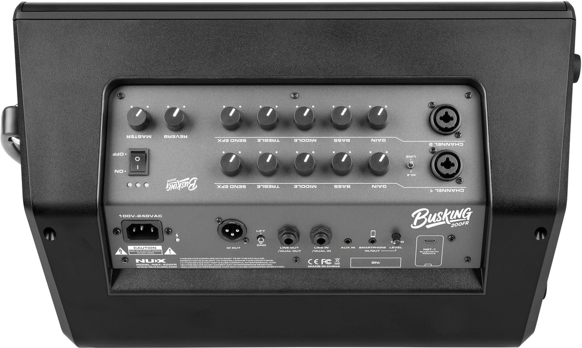 NUX NBA-200FR Busking FRFR Speaker | 200 watts with 8" Speaker | Bluetooth