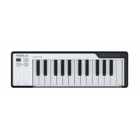 Arturia MicroLab | 25-key controller keyboard, 2 touch strips, Free software instruments and recording software, Black