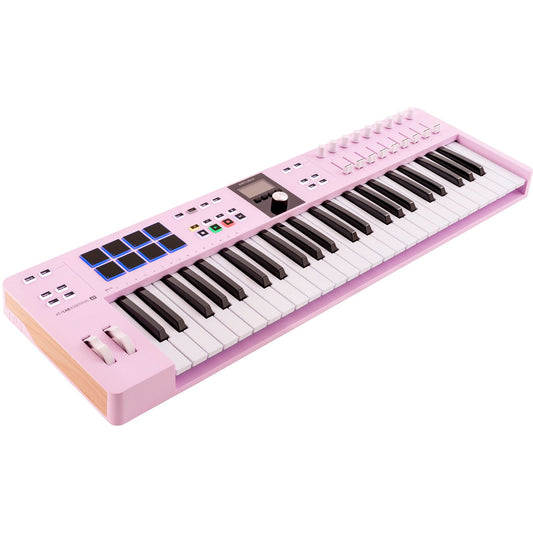 KeyLab Essential MK3 49 Rose Quartz by Arturia | Universal MIDI Controller with DAW Functionality and Software Bundle