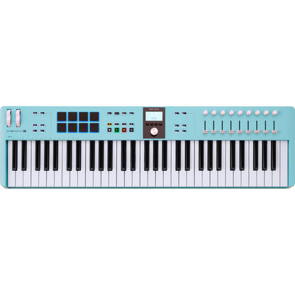 KeyLab Essential MK3 61 Aquamarine by Arturia | Universal MIDI Controller with DAW Functionality and Software Bundle