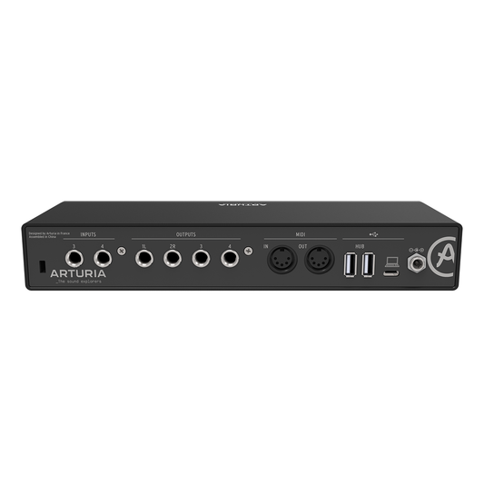 Arturia MinFuse 4 | Black | 4-in/4-out USB-C Audio Interface (USB 2.0 Compatible) |2 Mic/Line/Instrument Preamps | 2 Line Inputs | 5-pin MIDI DIN I/O | Included Software Suite - Mac/PC