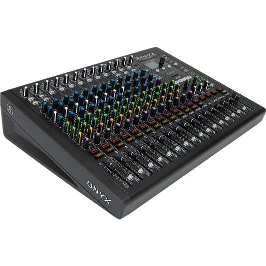 Mackie Onyx16 | 16 Channel Premium Analog USB Mixer with Bluetooth and Effects | Built-In USB Interface | Includes Recording Software | Suitable for Studio and Stage | SMK ONYX16