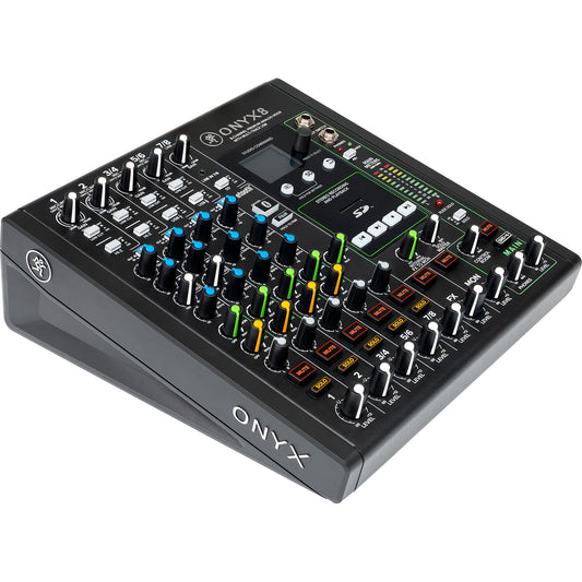Mackie Onyx8 | 8 Channel Premium Analog USB Mixer with Bluetooth and Effects | Built-In USB Interface | Includes Recording Software | Suitable for Studio and Stage | SMK ONYX8