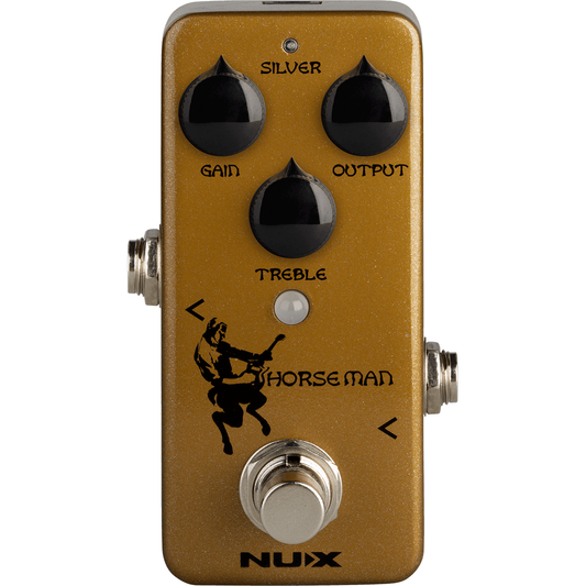 Horseman Overdrive Pedal by NUX | Centaur Style Pedal | 2 in 1 Gold and Silver Centaur Effects