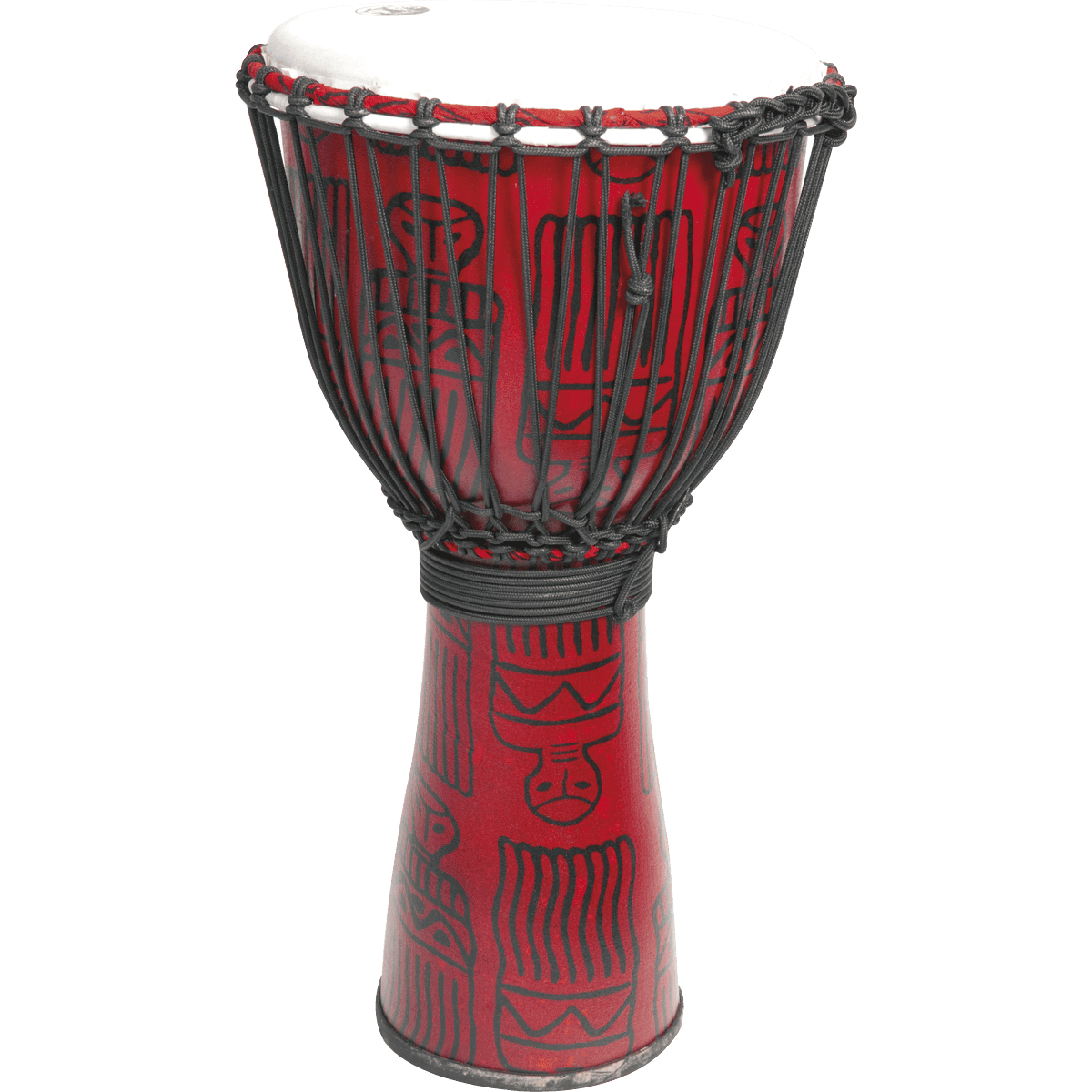 9.5" Fibreglass Djembe in Red Sarong by Tanga | FIBD95-RD