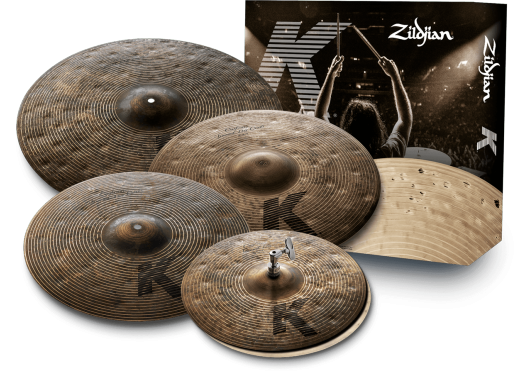 ZILDJIAN K Custom Dry Cymbal Set | Pack K Custom Special Dry 14"-16"-18"-21" Cymbal