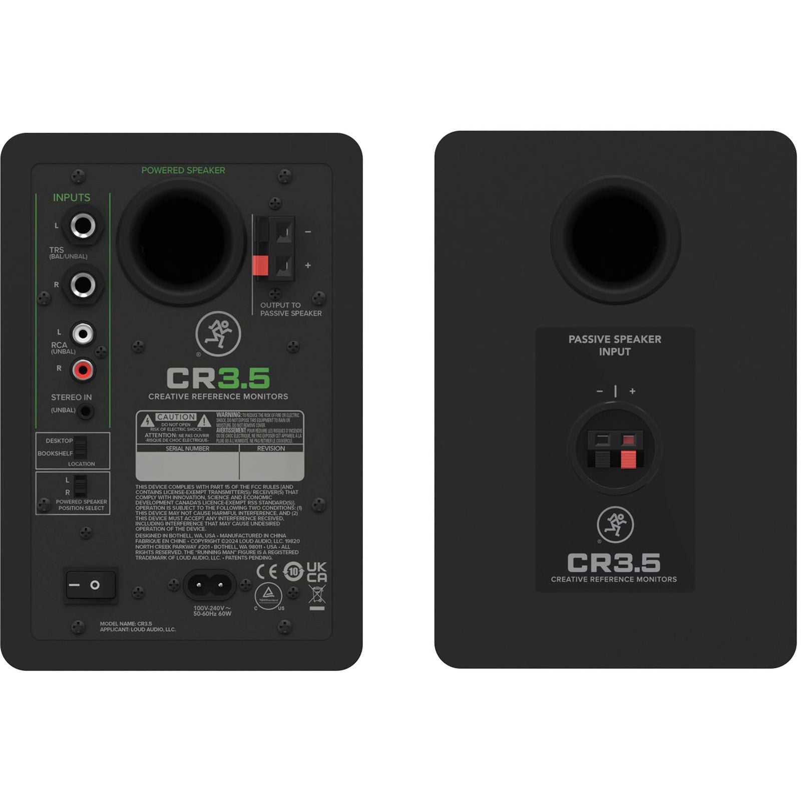Mackie CR35BT Powered Studio Monitors | 3,5” Speakers with Tone Control and Bluetooth